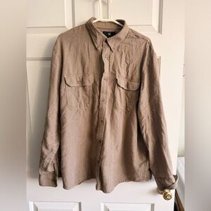 Banana Republic Tan Houndstooth Shirt